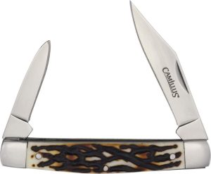 Western Pen Folder Faux Stag Folding Knife