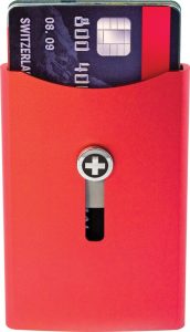 WA702 Wagner Super Slim Wallet Flash Red Aluminum Card Holder