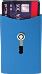 WA703 Wagner Super Slim Wallet Cobalt Blue Aluminum Card Holder