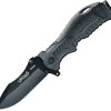 Walther P99 Linerlock Folding Knife 4" Black 440C w/ Sheath