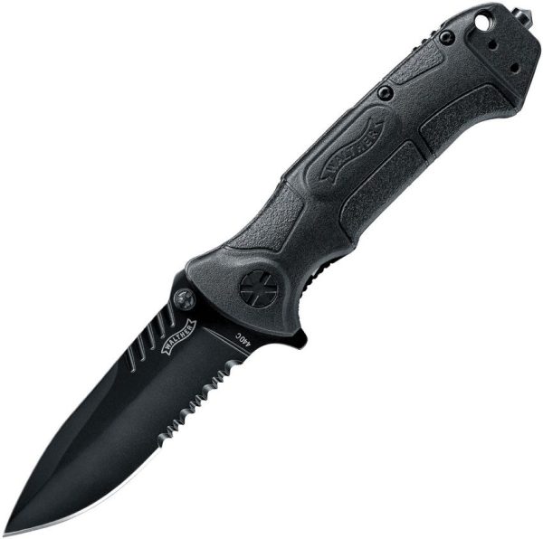 Walther BTK 2 Tac Linerlock - Drop Point Serrated