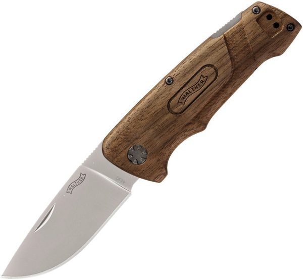 Walther BWK-2 Lockback Walnut - Satin 440C