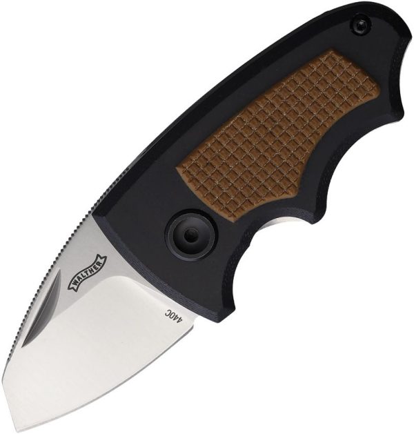 Walther MK40 Linerlock - Black and Brown G10 Handle