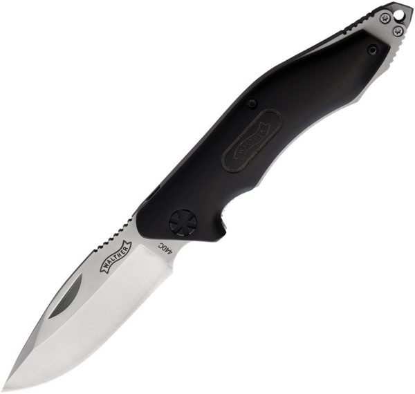 Walther BNK5 Linerlock Folding Knife 440C Stainless Black Wood