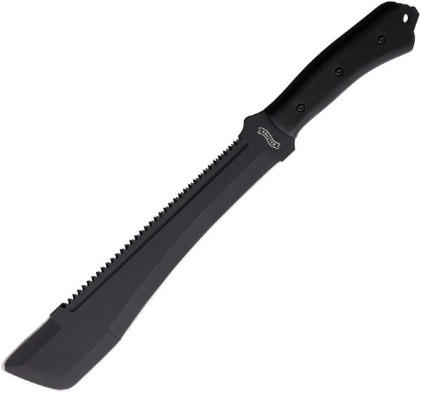Walther MSM Machete 12" Sawback Fixed Blade Black G10