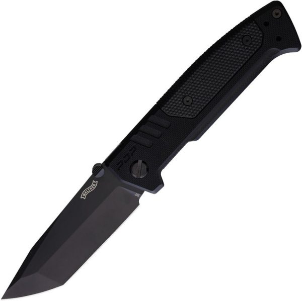 Walther PDP Linerlock Tanto Black D2 Folding Knife 3.5"
