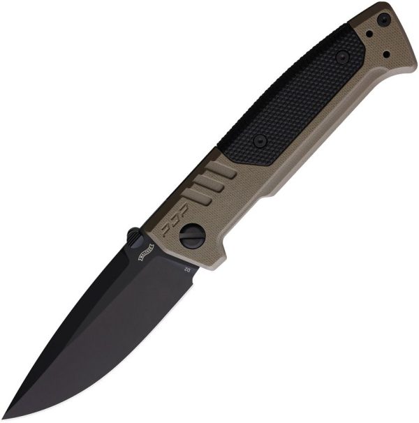 Walther PDP Linerlock Tanto Folding Knife D2 Steel FDE G10