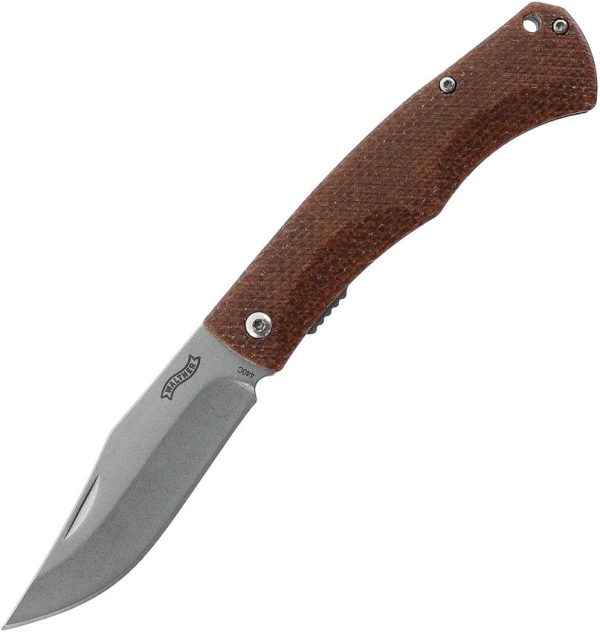 Walther CTK 1 Linerlock - Brown Micarta Clip Point