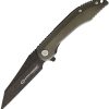 WAR083BK WithArmour Gasper Linerlock Folding Knife 3.5" D2 Green