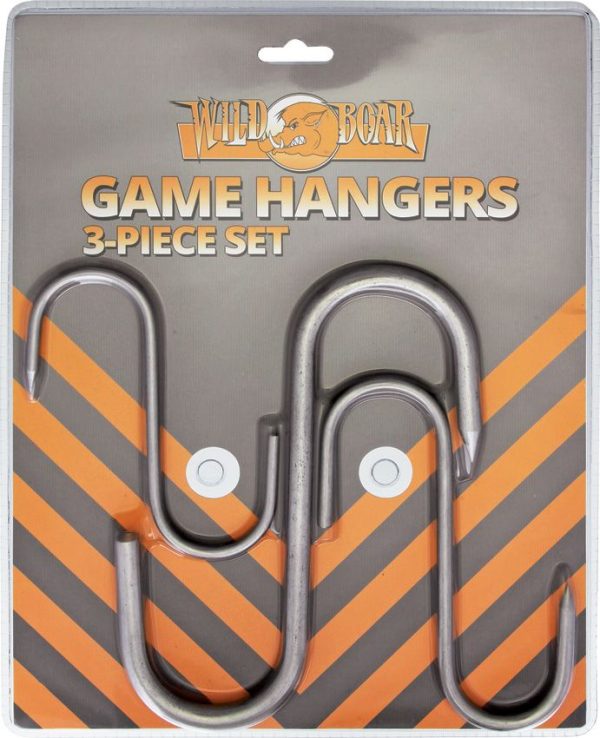 Wild Boar Game Hangers 3pc Set - Metal Hooks