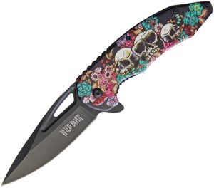 Wild Boar Skull Linerlock A/O Folding Knife