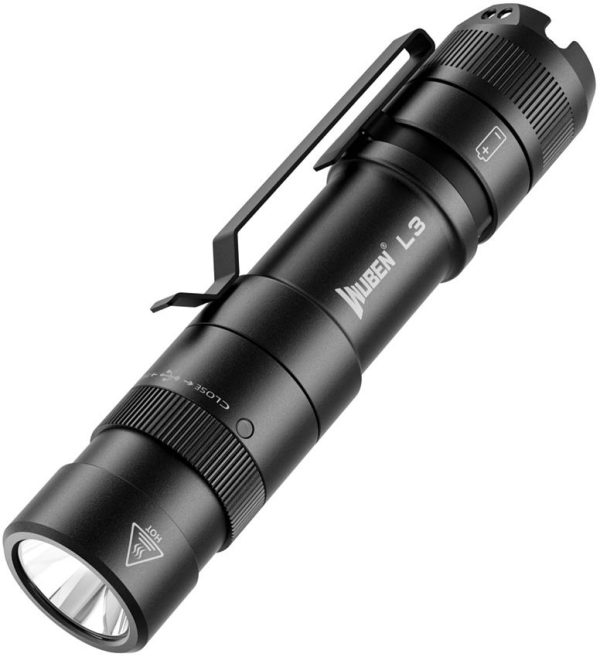 WBNL3BLK WUBEN L3 Rechargeable Tactical Flashlight - 3000 Lumens