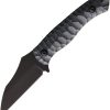 Wachtman Kliff Fixed Blade Black Wharncliffe 2.75" w/ Sheath