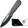 We Knife Co Ltd Baloo Mystery Box Folding Knife 3.25" CPM-20CV Gray Titanium Twill Carbon Fiber