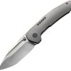 We Knife Co Ltd Trogon Framelock Gray Folding Knife 3.25" CPM-20CV Tanto