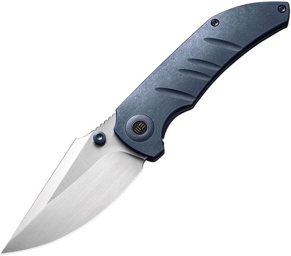 We Knife Co Riff-Raff Framelock Blue Folding Knife CPM-20CV