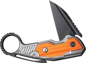 WE220211 We Knife Co Yardbird Button Lock Folding Knife CPM-20CV Orange