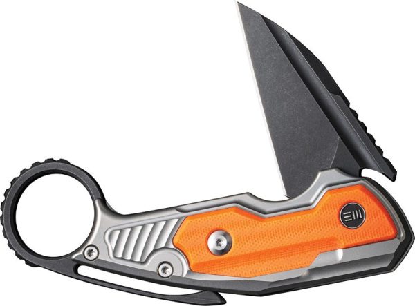 We Knife Co Yardbird Button Lock Folding Knife CPM-20CV Orange