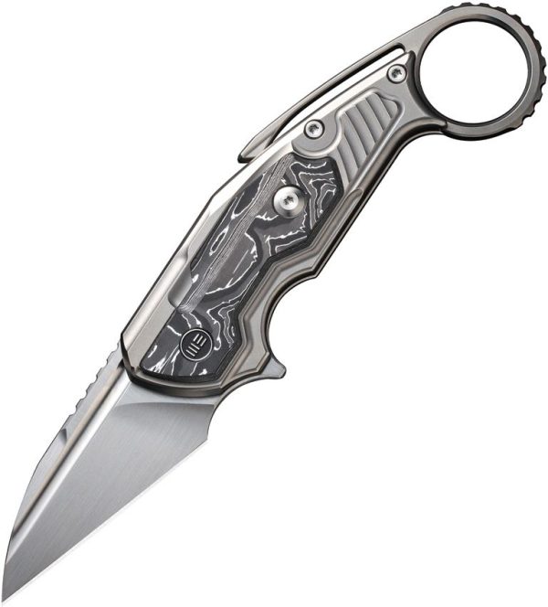 We Knife Co Yardbird Button Lock Folding Knife CPM-20CV Titanium