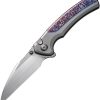 We Knife Co Ltd Ziffius Button Lock Folding Knife 3.75" CPM-20CV Gray Titanium