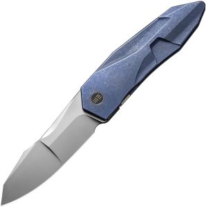WE220284 We Knife Co Solid Framelock Blue Titanium