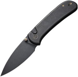 WE22030F1 We Knife Co Qubit Button Lock Folding Knife CPM-20CV Black