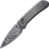 We Knife Co Ltd Qubit Button Lock Damasteel Folding Knife 3.25"