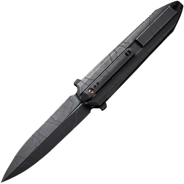 We Knife Co Diatomic Framelock Black Stonewash