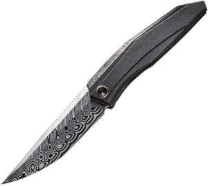 We Knife Co Cybernetic Framelock Damascus Folding Knife