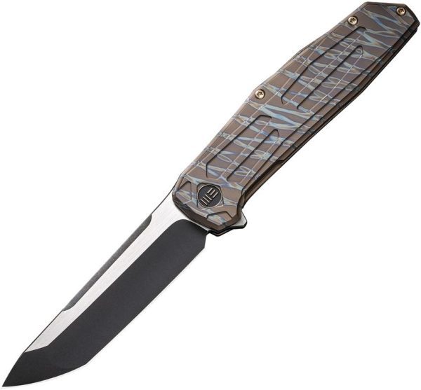 We Knife Co Shadowfire Framelock CPM-20CV Titanium Folding Knife