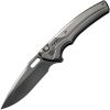 We Knife Co Ltd Exciton Button Lock Folding Knife 3.63" CPM-20CV Titanium Gray