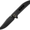 We Knife Co Ltd Ezinta Framelock Folding Knife Black 4" M390