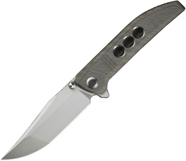 WE220414 We Knife Co Ezinta Framelock Folding Knife M390 Titanium