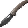 We Knife Co Ltd Ignio Framelock 3.38" CPM-20CV Black Blade Bronze Titanium Folding Knife