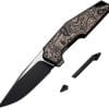 We Knife Co Ltd OAO Framelock Folding Knife 3.5" CPM-20CV Black