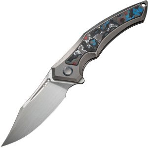 WE230094 We Knife Co Orpheus Framelock Folding Knife CPM-20CV Titanium