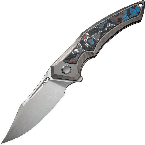 WE230094 We Knife Co Orpheus Framelock Folding Knife CPM-20CV Titanium