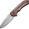 We Knife Co Ltd Equivik Framelock 3.5" Damasteel Gray Titanium
