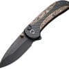 We Knife Co Ltd Zizzit Button Lock Folding Knife CPM-20CV Black Titanium
