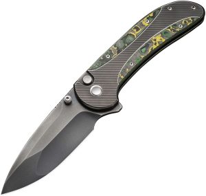 WE230314 We Knife Co Zizzit Button Lock Folding Knife CPM-20CV Gray