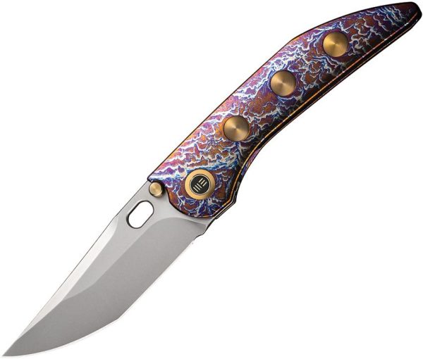 We Knife Co Attor Framelock Flame CPM-20CV Folding Knife