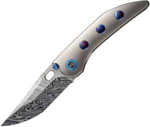 We Knife Co Attor Framelock Damasteel Folding Knife Titanium