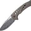 We Knife Co Ltd Swiftfin Framelock 3.88" Damasteel Folding Knife