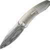 We Knife Co Ltd Sine Wave Damasteel Linerlock Folding Knife