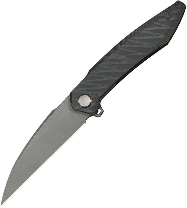 We Knife Co Fluxor M390 Titanium Folding Knife Wharncliffe