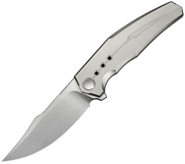 WE230864 We Knife Kyklos Framelock M390 Satin Titanium Folding Knife