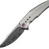 We Knife Co Ltd Kyklos Framelock Damascus 3.75in Folding Knife