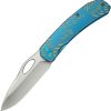 We Knife Co Ltd Inmate Framelock Folding Knife 3.75" CPM-20CV Blue Titanium