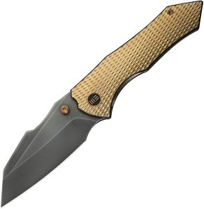 We Knife Co High-Fin XL Framelock CPM-20CV Gold