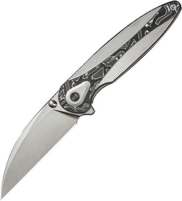 We Knife Co Zenthra M390 Folding Knife Gray Titanium Aluminum